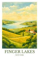 Impression d'art sur les lacs Finger