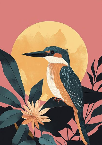 Martin-pêcheur dans les sphères tropicales par Bianca ter Riet