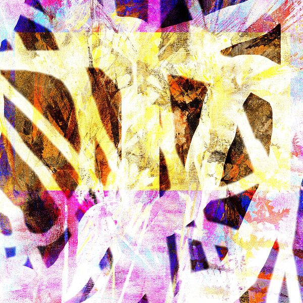 Formen Pink Gelb von Claudia Gründler