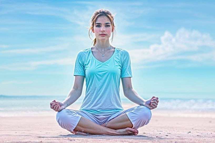 spiritual image meditating fictional woman by Egon Zitter