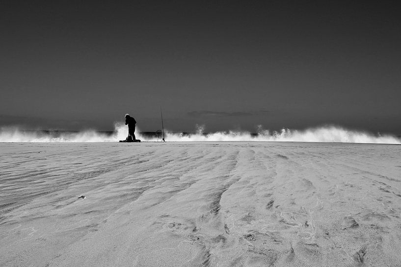 Golven op de het strand van Sao Pedro, Sao Vicente, Kaap Verdie von Rien Koorevaar