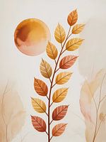 Goldener Herbstzweig