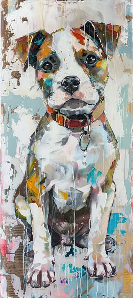 Malerei Bunter Hund von Kunst Laune