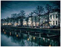 Vue sur les maisons du canal à Gorinchem