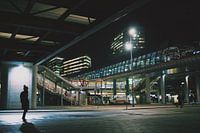 Amsterdam Sloterdijk op een koude winter nacht