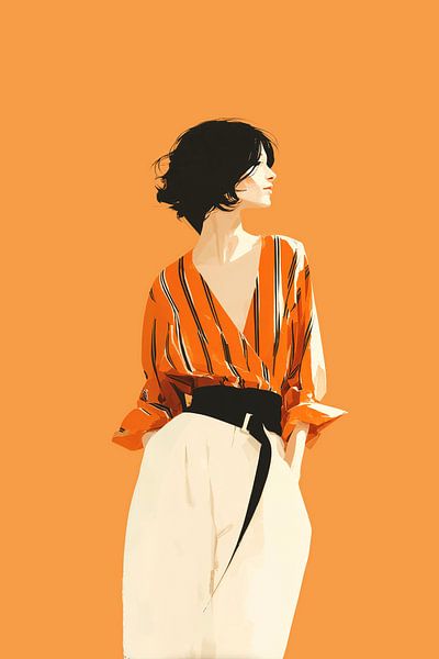 Dame en orange n° 2 par Studio BB