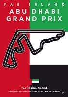 Mein F1 YAS MARINA Rennstrecke Minimal Poster