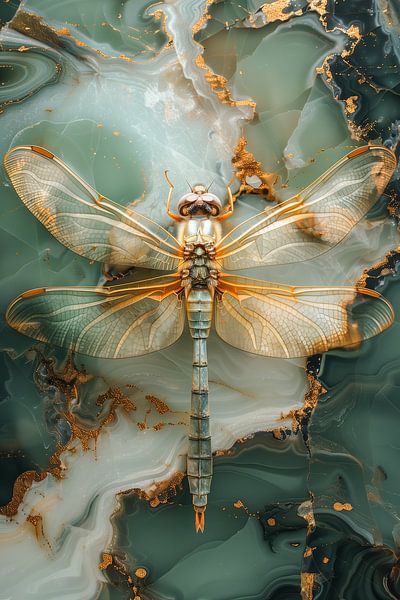 Dragonfly meets marble by Steffen Gierok