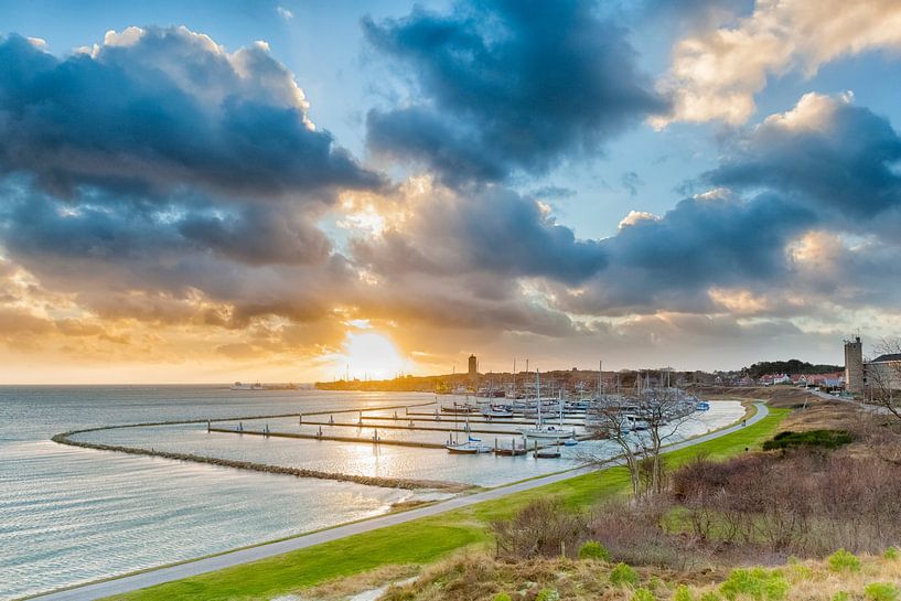  Sunset  as seen from the Dellewal at West Terschelling by Evert Jan Luchies