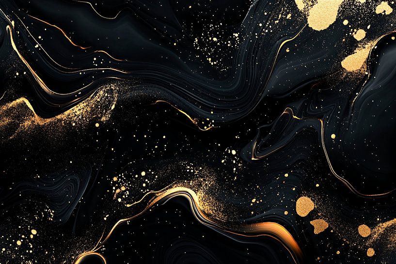 Black-and-gold abstract design by Art & Soul Creations