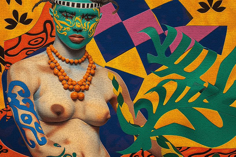 Pop-Art-Porträts-Powergirl von Ton Kuijpers