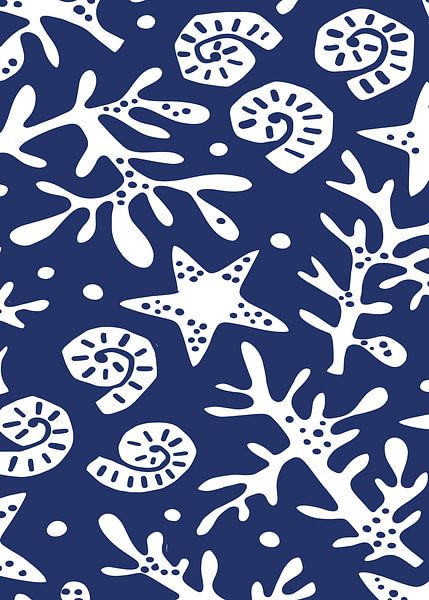 Nautische Korallen und Muscheln Meer von Art Kingdom