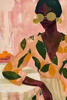 Abstrakte Eleganz in Zitrusfrüchten