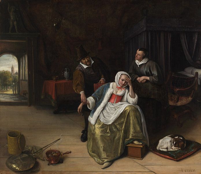 Die Liebeskranke Jungfrau, Jan Steen von Meisterhafte Meister