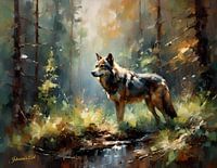 Wildtiere - Abstrakter Surrealismus - Wolf 2