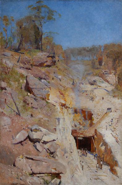 Arthur Streeton~Le feu est en train de brûler. par finemasterpiece