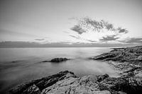 Zwart Wit Zonsondergang Kroatië 