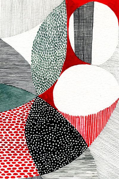 Mid Century Modern Red by Susan Black by The Artcircle