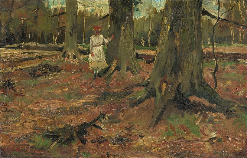 Girl in a wood, Vincent van Gogh by Masterful Masters