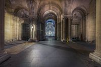 Avond in Parijs bij het Louvre