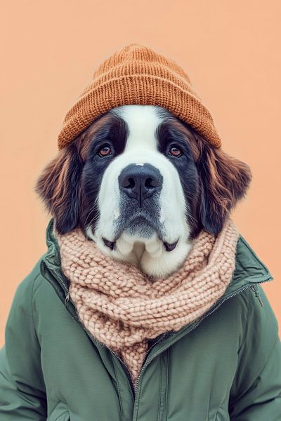 Saint Bernard by Poster Art Shop