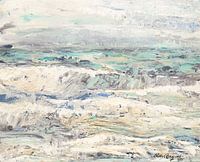 Nordseebrandung (1954) - Öl auf Hartfaserplatte