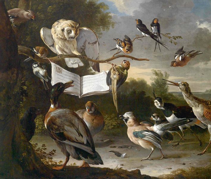 Bird concert, Melchior d'Hondecoeter by Masterful Masters