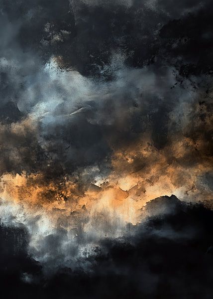 Sturm Abstraktion Malerei von JBJart Justyna Jaszke