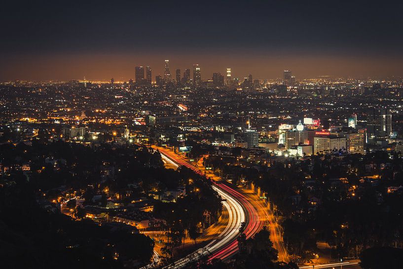 Los Angeles Skyline von Edwin Mooijaart