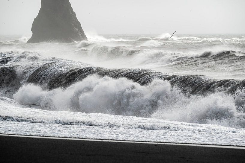 Brandung vor der Küste von Vik, Island von ViaMapia