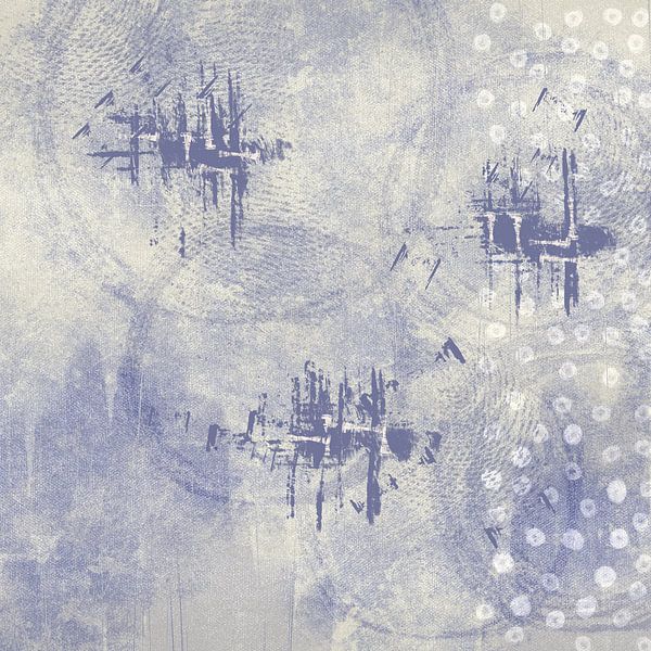 Organische Oberflächenmuster und Pinselstriche in Lila-Tönen von Imaginative