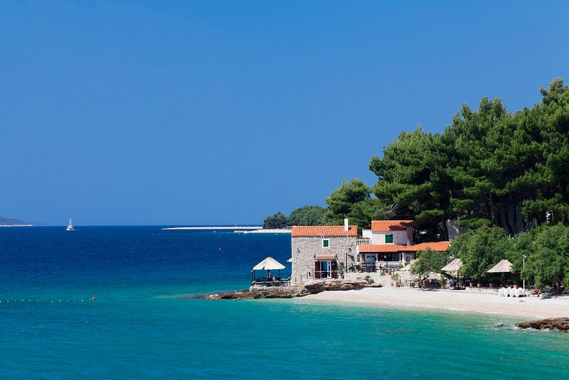 Maison sur la plage, île de Brac, Croatie par Markus Lange