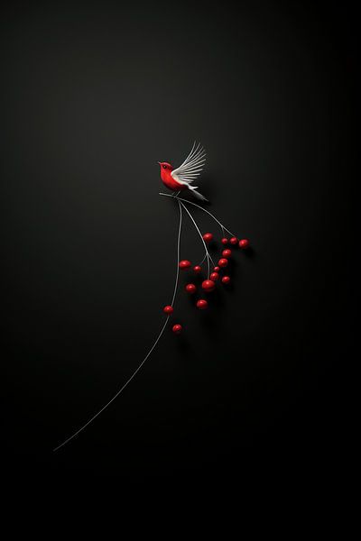 Bird loves Black Berry by Karina Brouwer