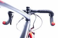 Details of the cyclist bike "handlebars and frame"