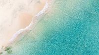 Crystal Clear Blue Water of the Caribbean Sea from the Air, Curaçao
