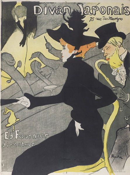 Plakat für das Café-Konzert Le Divan Japonais von Prints in Paris