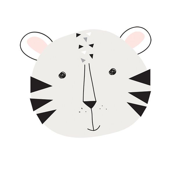 Babyzimmer, Wanddekoration, grau weiß schwarz, von www.annemiekebezemer.nl