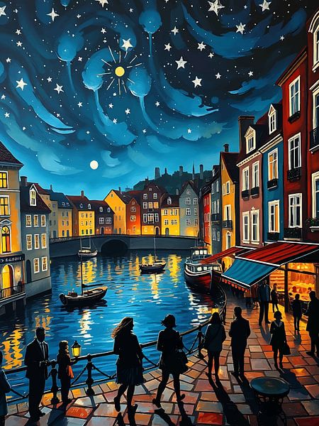 City Night Waterfront by rendyokt rendy