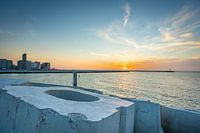 Sunset at the Eastern Breakwater in Ostend
