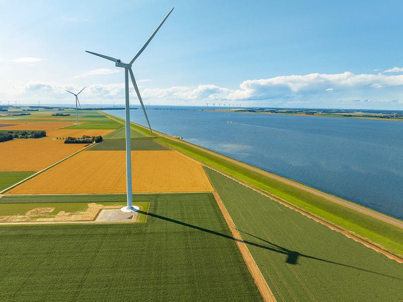 Wind turbines in a wind park in Flevoland by Sjoerd van der Wal Photography