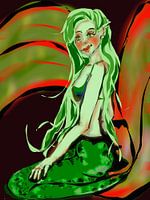 Meerjungfrau in grün