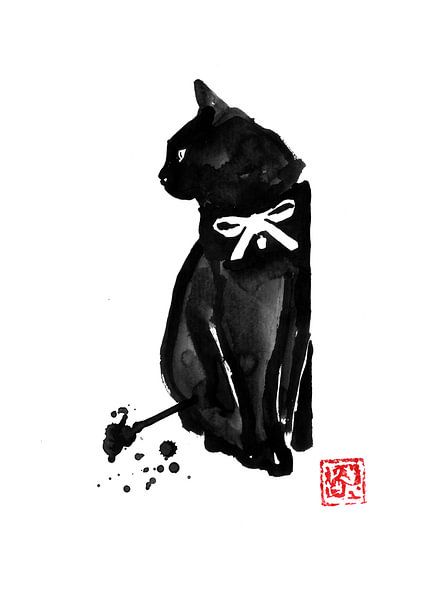 cat with tie par Péchane Sumie