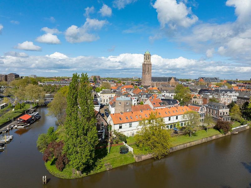 Zwolle dowtown district springtime aerial view by Sjoerd van der Wal Photography