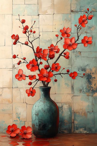 Rode Stilte II – Evenwicht in Bloei van Studio Ypie