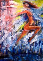 nude and water and some kind of city