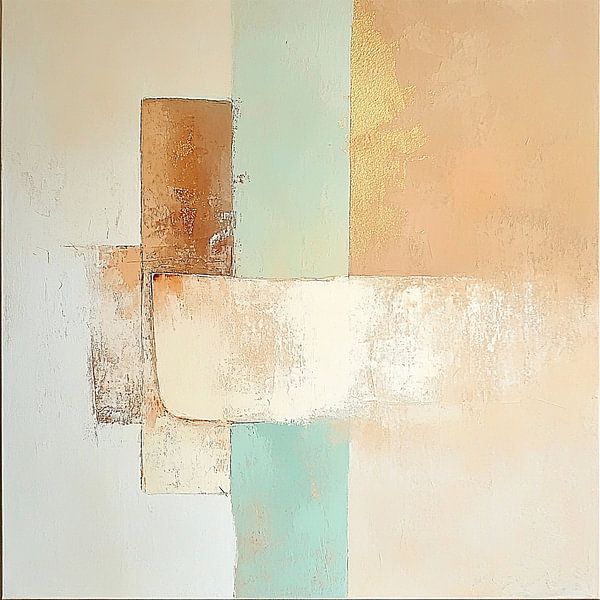 Abstract | Harmonious Earthy Canvas van Zen en Meer