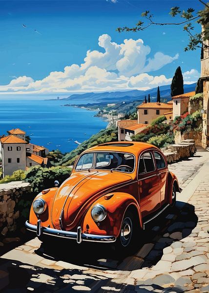 Coccinelle VW avec une belle vue par PublicArt77