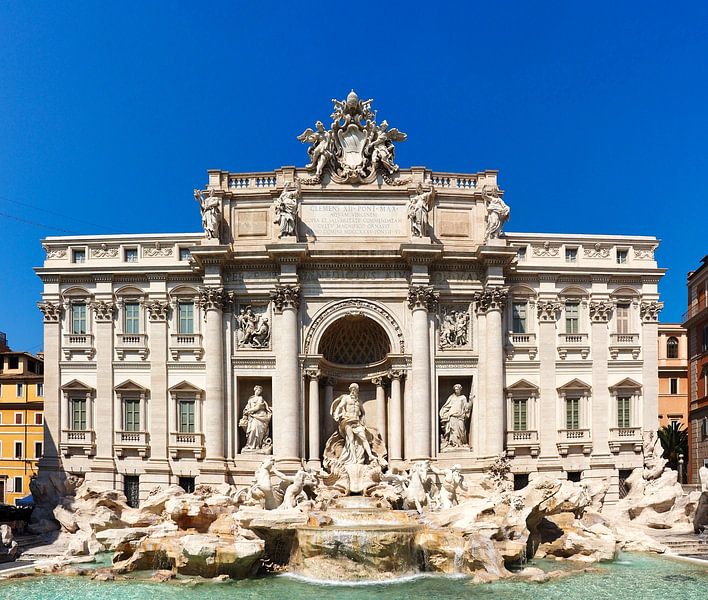 Fountain of Trevi in the sun, without people by Atelier Liesjes