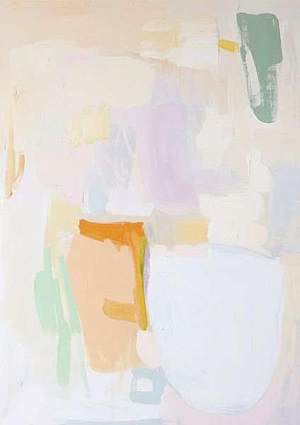 Abstrakt Beige Licht Dekor Beige Formen von Niklas Maximilian