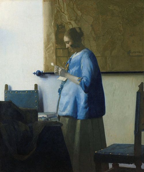 Femme lisant une lettre - Johannes Vermeer par Marieke de Koning